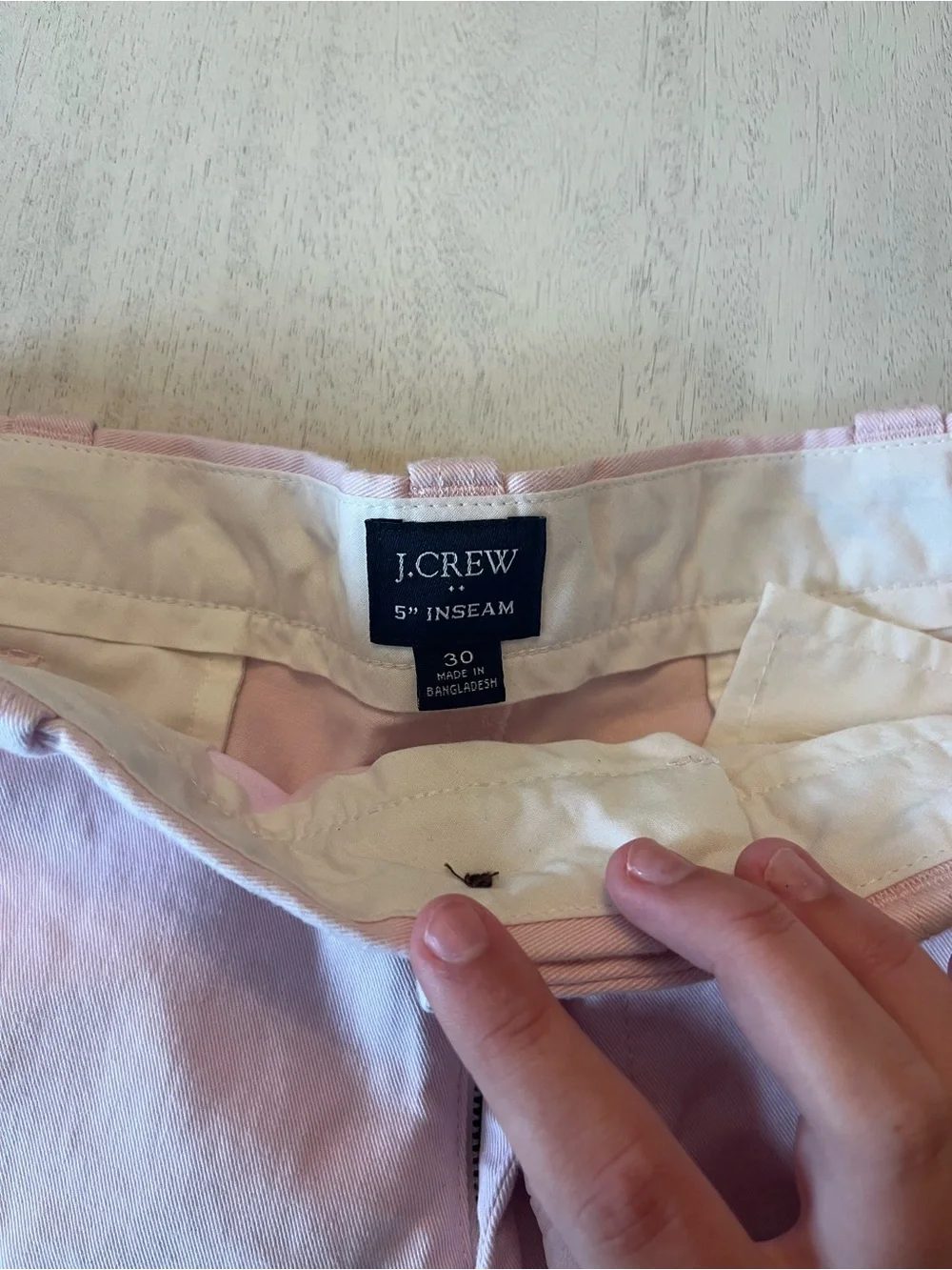 J. Crew Men’s 5” Light Pink Cotton Shorts Size 30